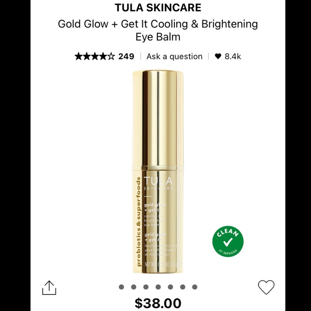 Tula Gold Glow + Get It Cooling & Brightening Eye Balm
